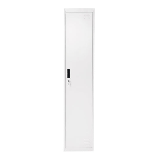 Fém dupla fém dupla fém gardróbszekrény szekrény szürke, biztonsági ajtóval, 2 polccal, rúddal, tükörrel és szellőzővel 1800x450x380mm Breckner Germany