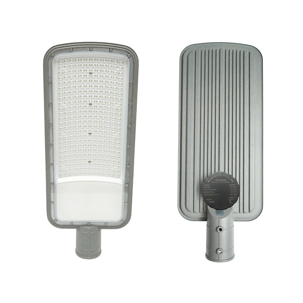 LED közúti világítólámpa 200W, 100-265V, 6500K, 24000lm oszlopra szerelhető 550x220x65mm IP65 Breckner Germany