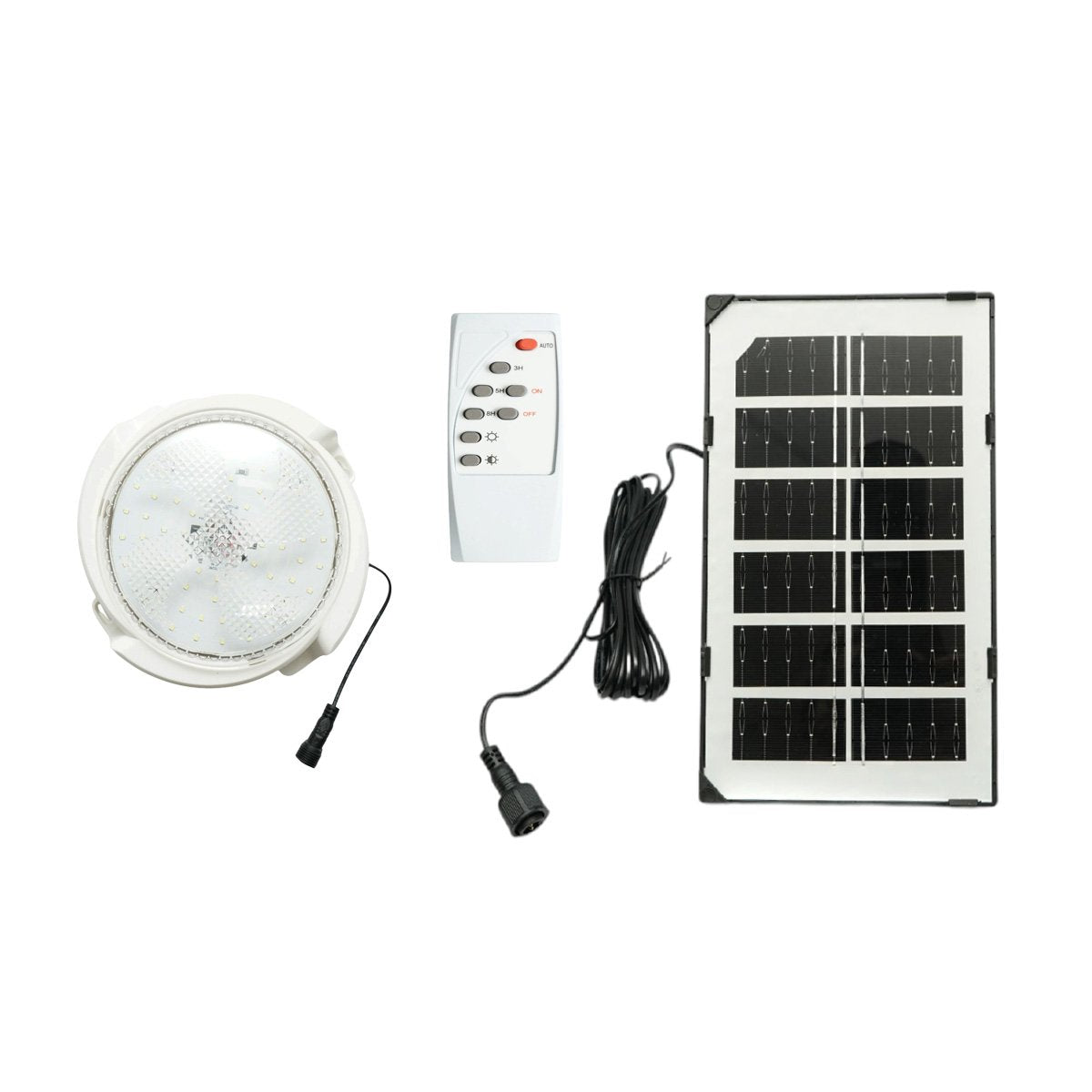 Napelemes LED mennyezeti lámpa 50W, 6500K 3W-os napelem panellel, 1800mAh akkumulátor, mozgásérzékelő és távirányító IP65 Breckner Germany