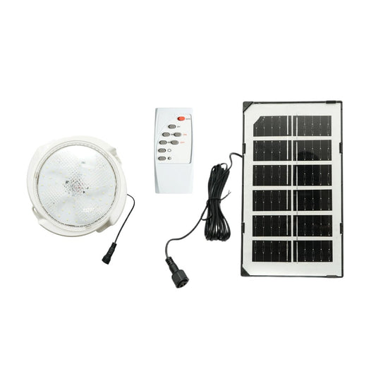 Napelemes LED mennyezeti lámpa 50W, 6500K 3W-os napelem panellel, 1800mAh akkumulátor, mozgásérzékelő és távirányító IP65 Breckner Germany