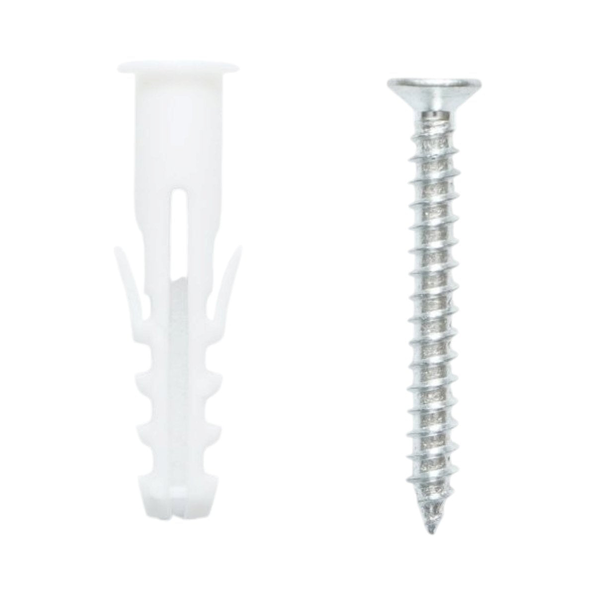 Univerzális műanyag dübel, tipli szett fehér 8x40mm csavarral 5x40mm 50 db/szett