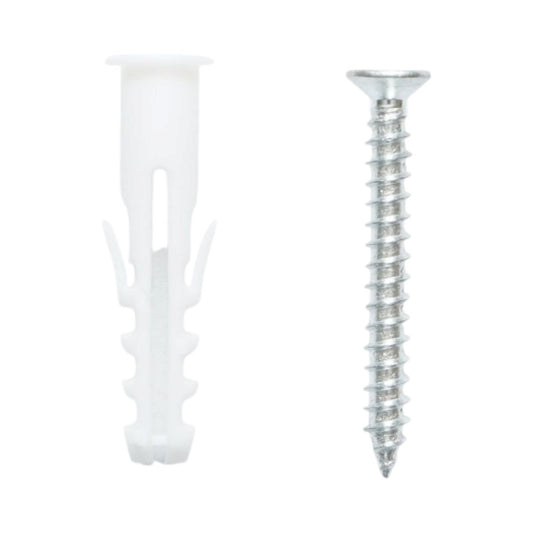 Univerzális műanyag dübel, tipli szett fehér 8x40mm csavarral 5x40mm 50 db/szett
