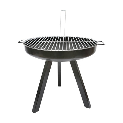 Kerek grillrács grillráccsal és 3 lábú fogantyúval