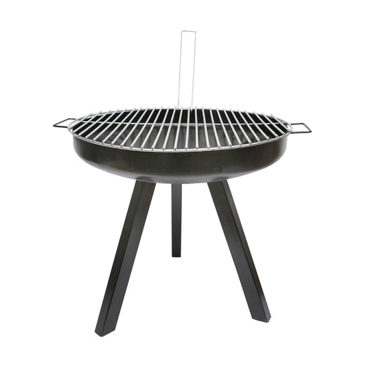 Kerek grillrács grillráccsal és 3 lábú fogantyúval