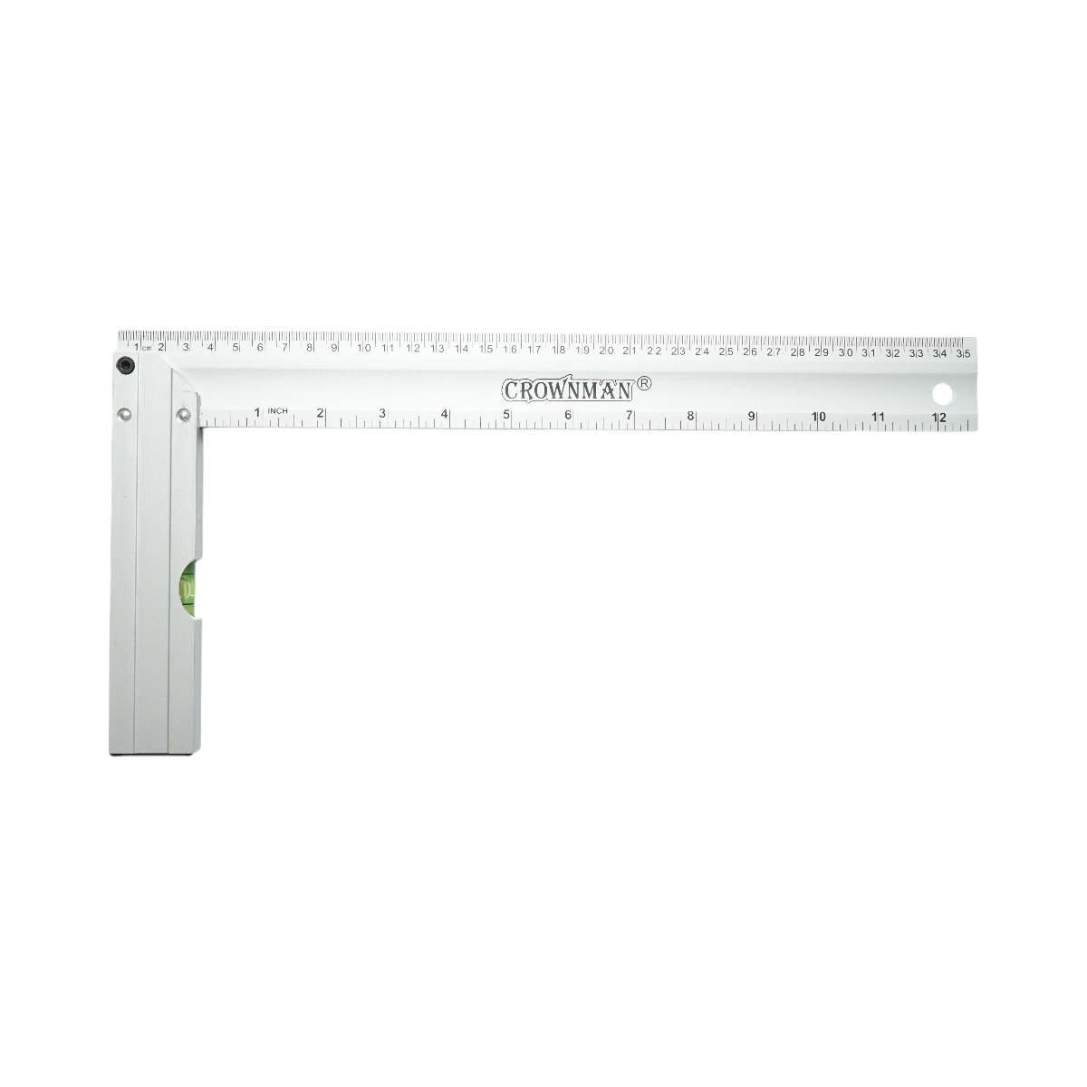 Echer professzionális szintező asztalos 350mm/14 inch, alumínium fogantyú, rozsdamentes acél vonalzó Crownman