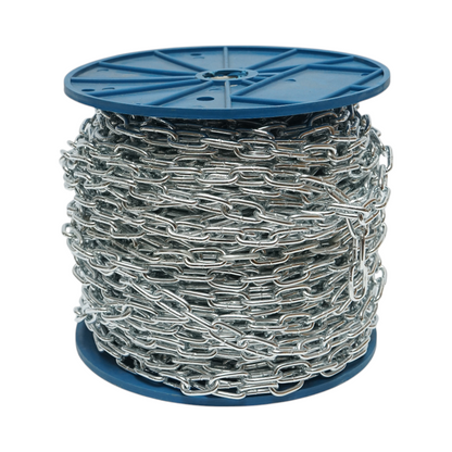 Elektroihorganyzott lánc 3.5x18x14mm DIN5685A 60m/tekercs műanyag dob