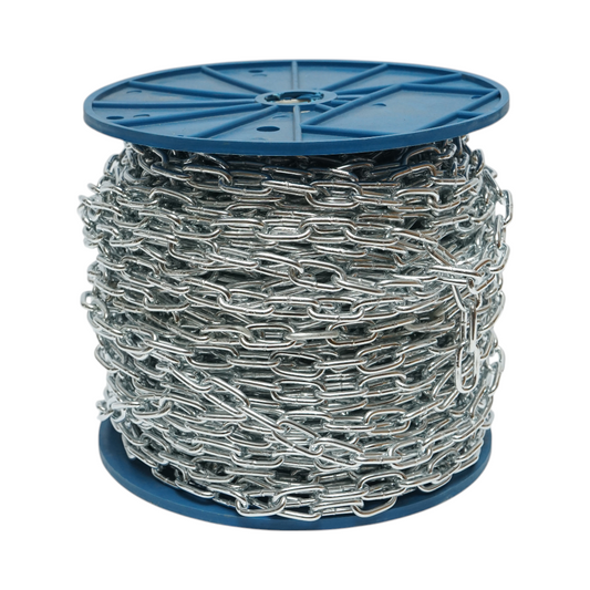 Elektroihorganyzott lánc 3.5x18x14mm DIN5685A 60m/tekercs műanyag dob