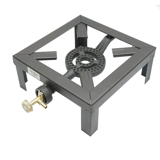 Pirostrie, négyzet alakú gázégő 4 lábbal 250x250x100mm