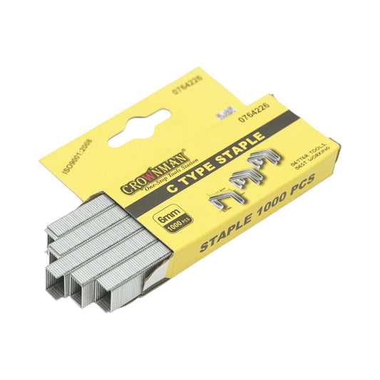 C típusú fém kapcsok 0.7x11.3x6mm 1000 db/készlet Crownman