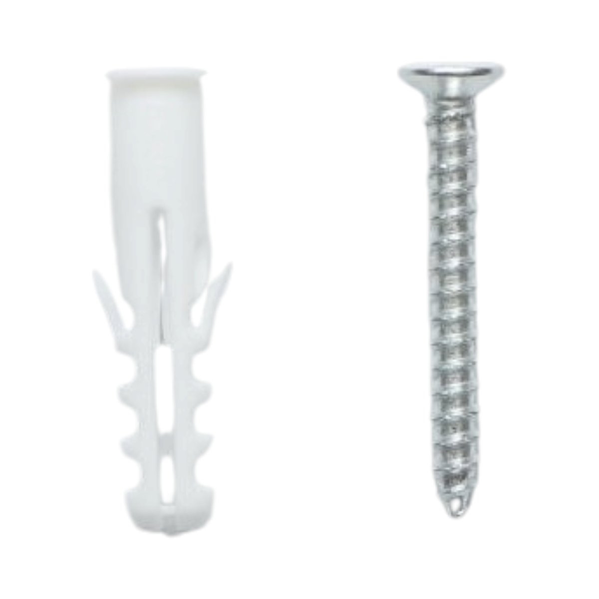 Univerzális műanyag dübel, tipli szett fehér 6x30mm csavarral 4x30mm 50 db/szett