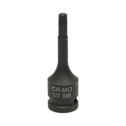Breckner Germany M8 spline ütő bitdugókulcs 78mm, 1/2 inch négyzet Cr-Mo