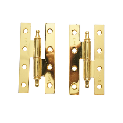 2 db bronz ajtópánt készlet, jobbra 95x55x2,5mm
