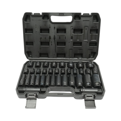 Rövid 8-32mm 38mm és hosszú 10-32mm 78mm csőkulcsok készlete, négyzet alakú 1/2 inch 35 db Breckner Germany