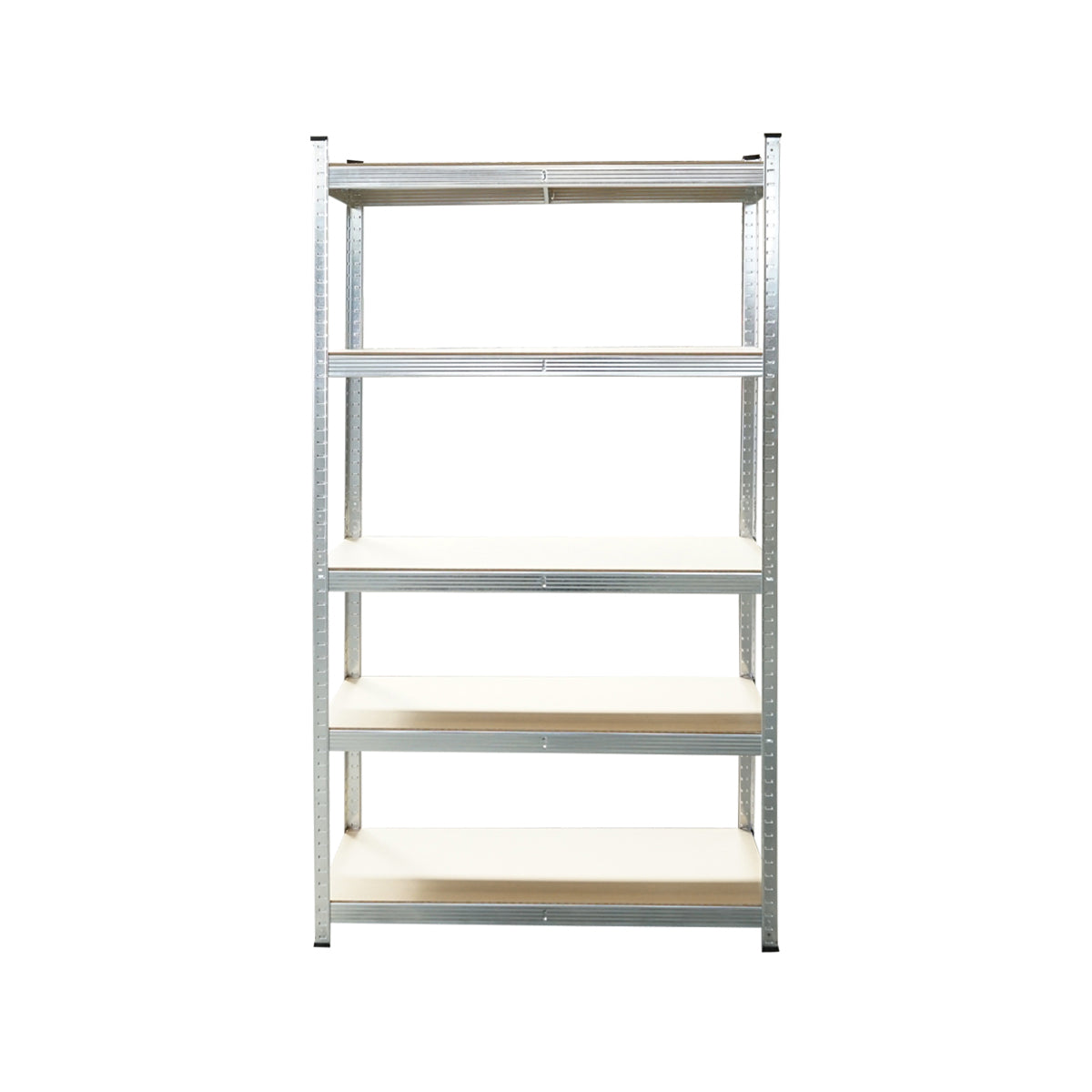 Salgó polc, fém polc, 5 MDF polccal, 180x100x45cm, 250kg/polc, csavarmentes szerelés, horganyzott, horganyzott.