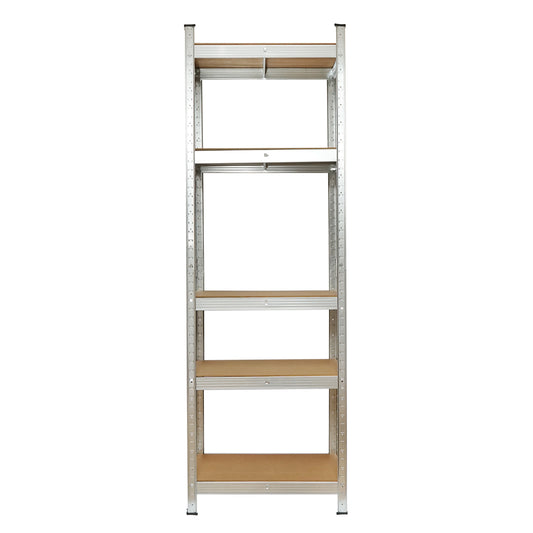 Salgó polc, fém polc, 4 MDF polccal, 180x60x45cm, 100kg/polc, csavarmentes szerelés Breckner Germany