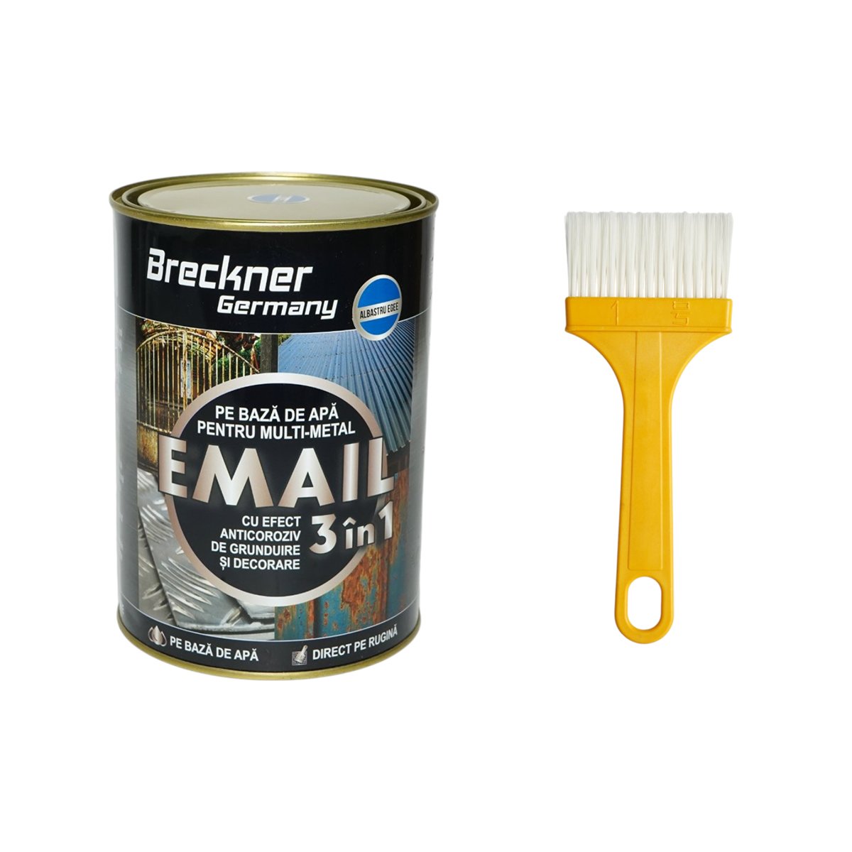 Breckner Germany 3 az 1-ben rozsdagátló zománc festék fém felületekhez 2kg, közvetlenül a rozsdára, vízalapú, égei kék