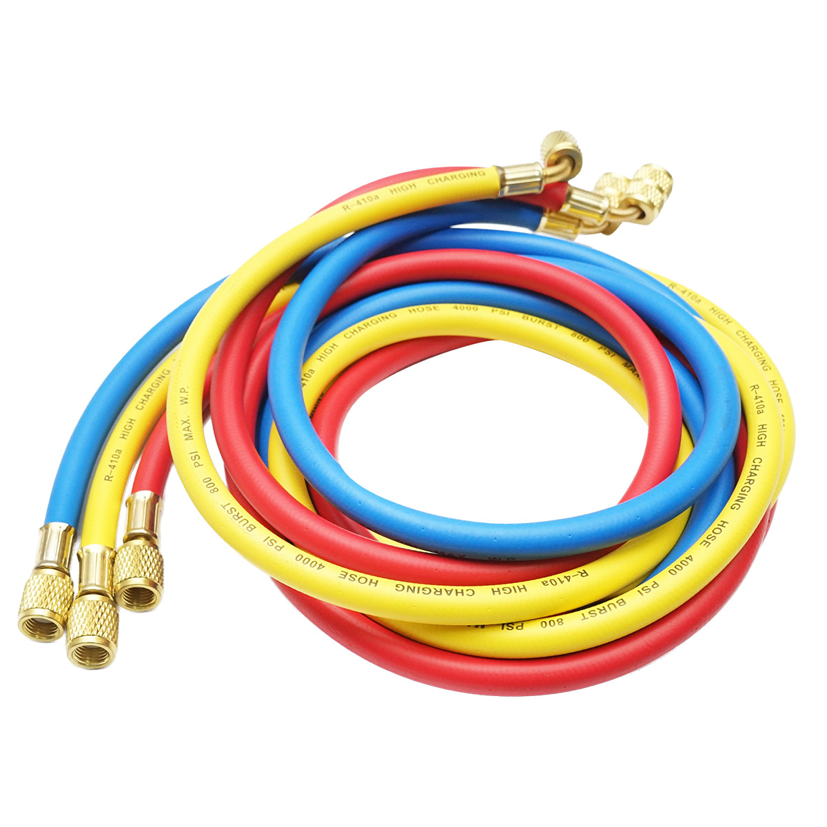 Tömlőkészlet 180 cm 3 színű R-410a freon feltöltéshez