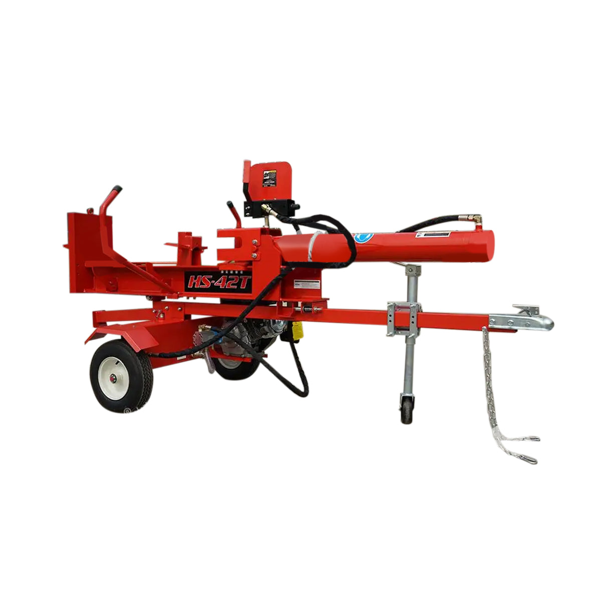 Fahasító, rönkhasító vízszintes/vertikális 37T, benzinmotor 7,2 LE, hidraulikaszivattyú 16GPM Breckner Germany