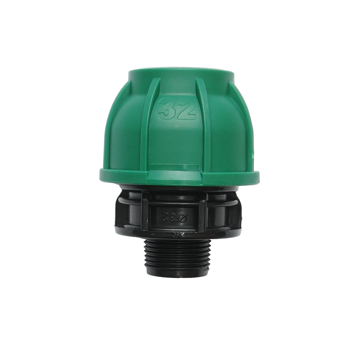 Nyomószerelvény külső menettel D32mmx3/4 toll, PN10 Bar öntözőrendszerekhez