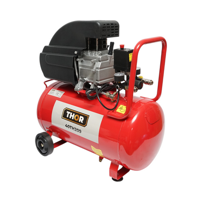Légkompresszor 50L, motorteljesítmény 1,5KW/2CP, maximális nyomás 8 bar, szívólevegő térfogat 195L THOR