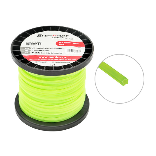 Fűkasza damil, csillag 2,4 mm x 90 m Breckner Germany
