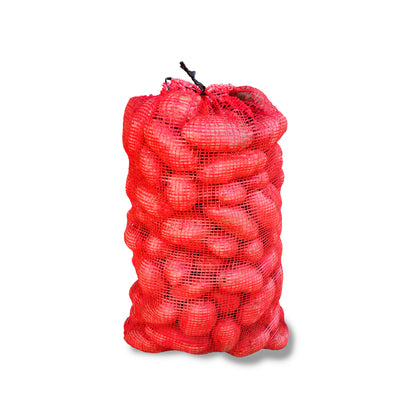 Zsák fogantyúval 600x400mm Raschel zöldségekhez 20Kg piros