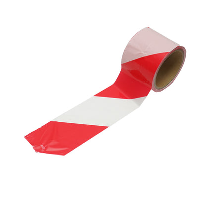 Piros/fehér elhatárolási és jelzési szalag 75mmx50m
