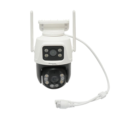 6 MP-es kettős objektíves megfigyelő kamera, P2P WIFI 2.4GHz, 360 fokos PTZ forgatás mozgásérzékelővel, szirénával, emberérzékeléssel és iCSee alkalmazással.