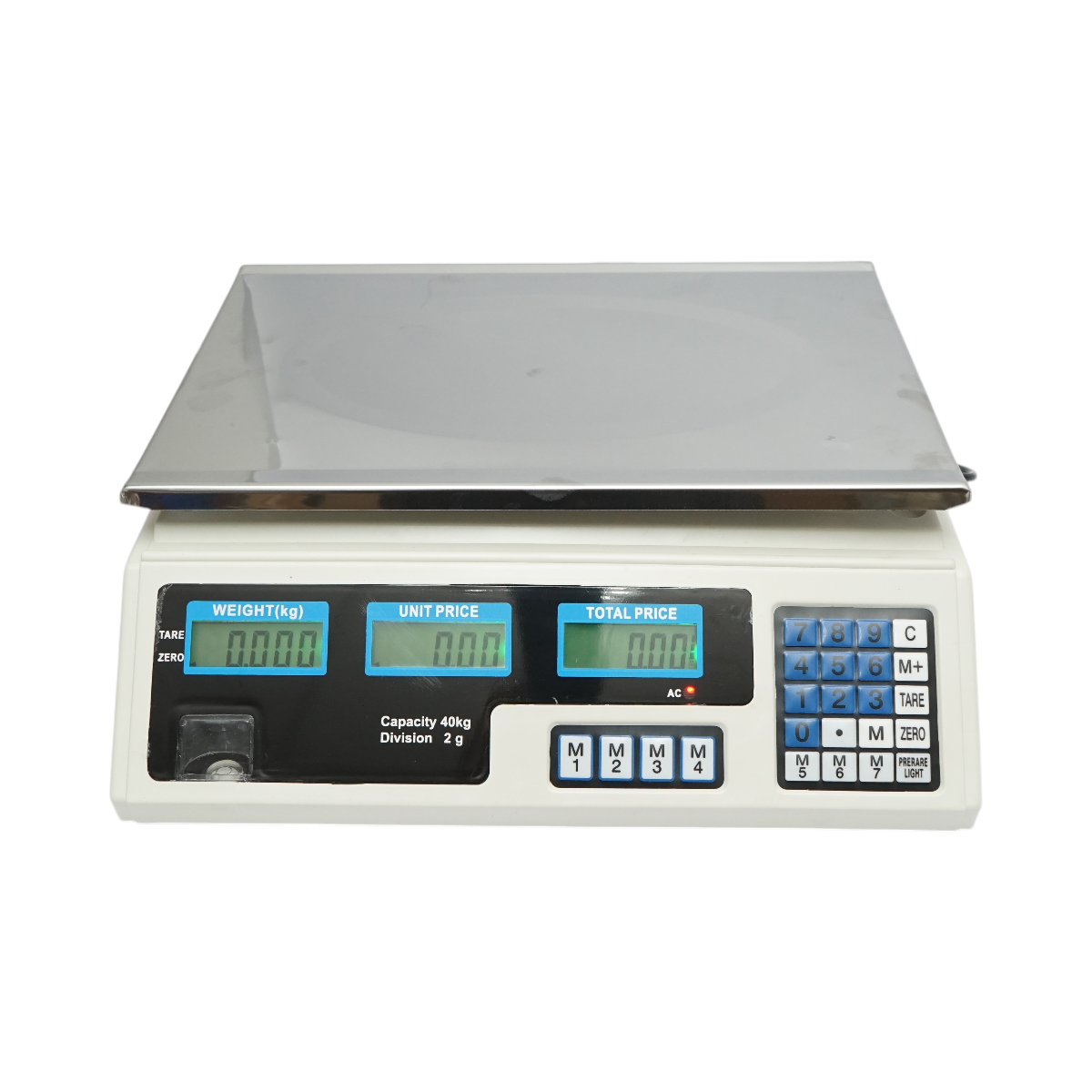 Elektronikus mérleg LCD kijelzővel max 40 kg 4V-os akkumulátorral Breckner Germany