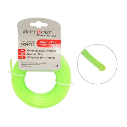 Fűkasza damil, kerek 3mm x 15m Breckner Germany