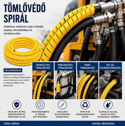 Hidraulikatömlő-védő spirál
 sárga 30x34mm 20m/tekercs Breckner Germany