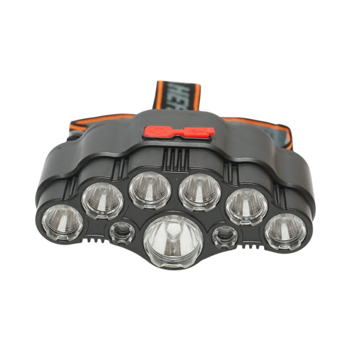 Fejlámpa 9 LED-del, 4 világítási móddal, USB újratölthető