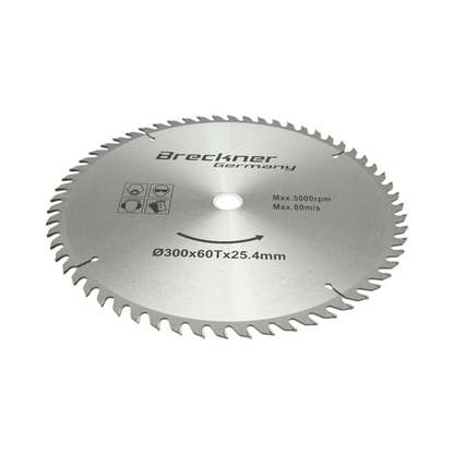 Kör alakú tárcsa fához 300x25.4mm, max. sebesség 5000rpm, 60 fog, ipari Crownman