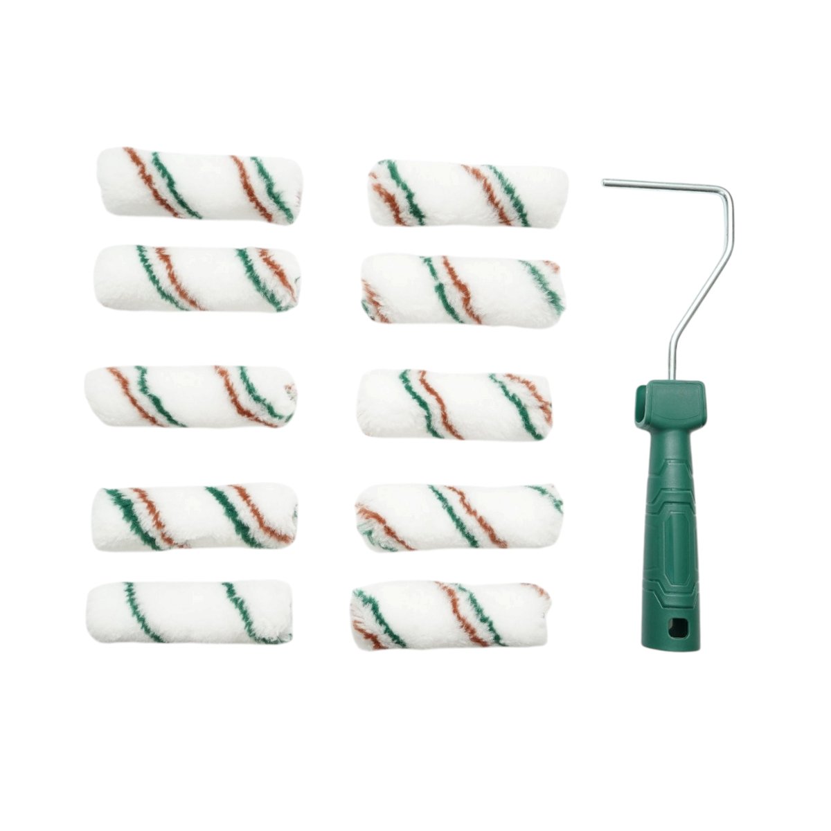 Mini festőhenger szett 10 db poliészter hengerrel 10cm, PP nyéllel, festékcsészével, tartalék csészével 13 darabos Breckner Germany