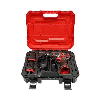 Fúró-csavarbehajtó gép ütőfunkcióval 320W, 2 akkumulátor 16.8V, 1.5Ah Li-ion, LED, brushless, 50Nm, 10mm tokmány, 0-500/1500rpm Breckner Germany