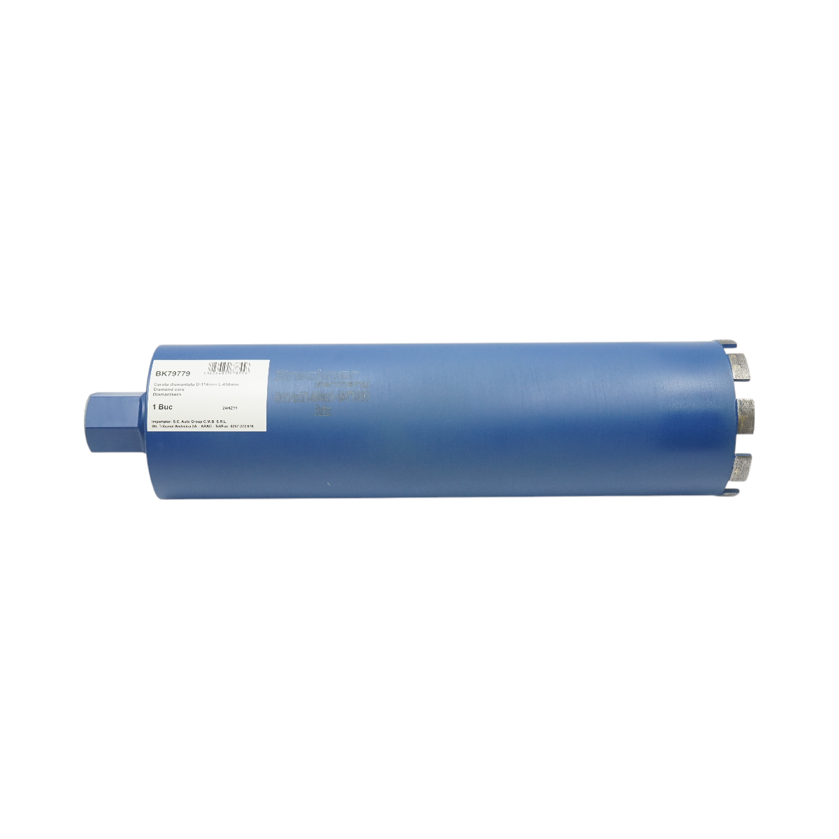 Gyémánt magfúró 114x450mm 1-1/4 UNC belső menettel, nedves fúrás betonhoz, téglához Breckner Germany
