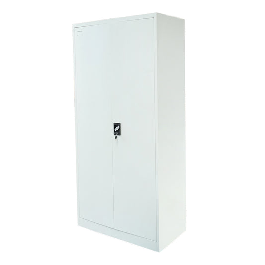 Fém szekrény 1950x920x500mm, 2 ajtóval, polcokkal és rúddal, szürke Breckner Germany