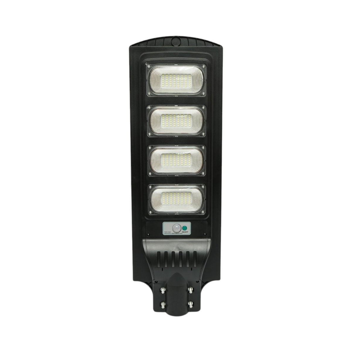 Napelemes LED közvilágítási lámpa 300W 18W-os napelem panellel, 16000mAh akkumulátor, mozgásérzékelő, távirányító, oszlopra szerelhető IP65 Breckner Germany