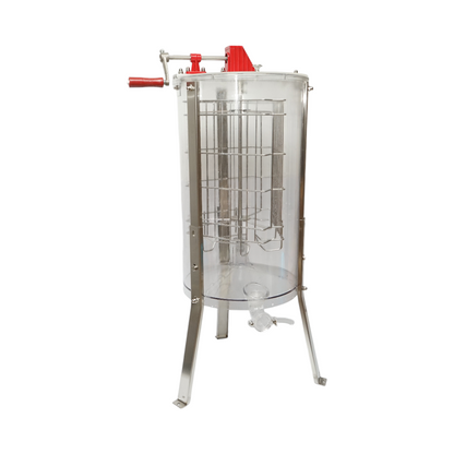 Kézi méhészeti centrifuga, pörgetőgép, átlátszó mézkiemelő 3 kerettel