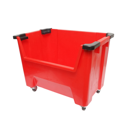 Műanyag tárolódoboz kerekekkel 545x345x395mm piros