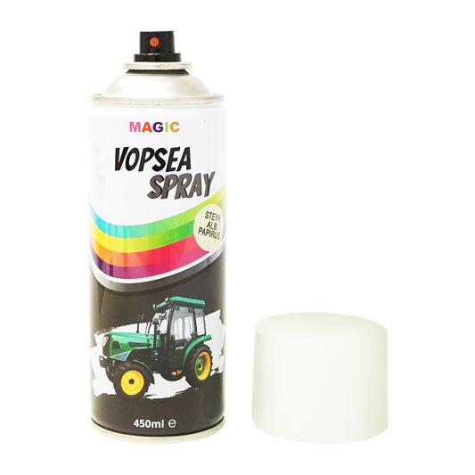 Autófesték spray fehér papirusz papirusz típusú Steyr professzionális gyorsan száradó 450ml MAGIC