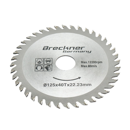 Kör alakú tárcsa fához 125x1.2x22.23mm, 40 fog Breckner Germany
