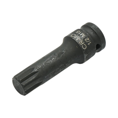 M18 Spline ütő bitdugókulcs, 78 mm, 1/2”, Cr-Mo – Breckner Germany