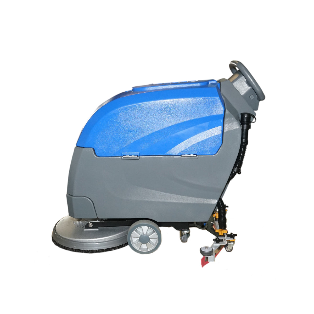 Ipari padlótisztító gép 24V/100Ah, 500W, kefe 510mm, vízlecsapó 850mm, termelékenység 2000 m²/h
