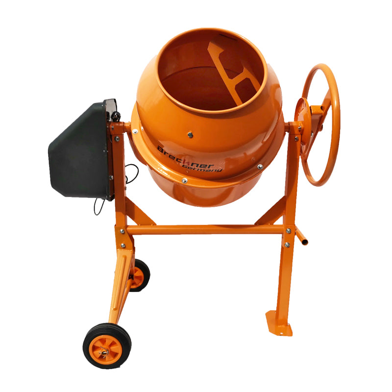 Betonkeverő 450W, tartály térfogata 120L, öntöttvas fogaskerék és korona, 44Kg Breckner Germany