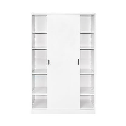 Fém toló fémszekrény 1900x1200x450mm, 2 rögzített tolóajtóval, 4 csigával, max 50kg/csiga, szürke Breckner Germany