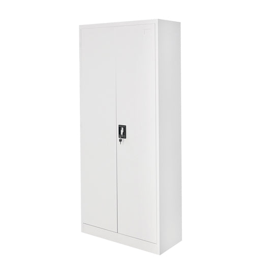 Fiset fémszekrény, iratszekrény, 1800x800x350mm, 2 rögzített ajtóval, 4 ajtó, szürke Breckner Germany