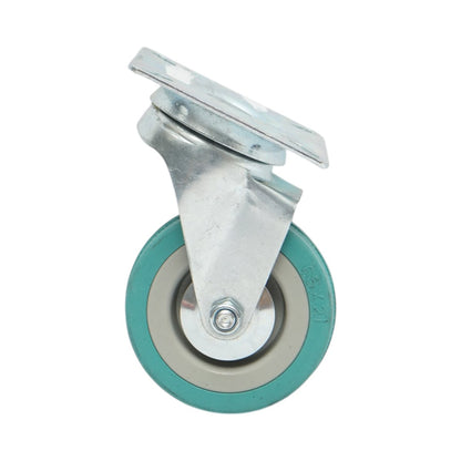 Forgó kerék 65x19mm fék nélkül, kék tömör gumi, acél lemez 65x65mm 35kg