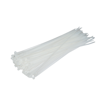 Longroad fehér műanyag kábelkötegelő 3.6x250mm 100 db/szett