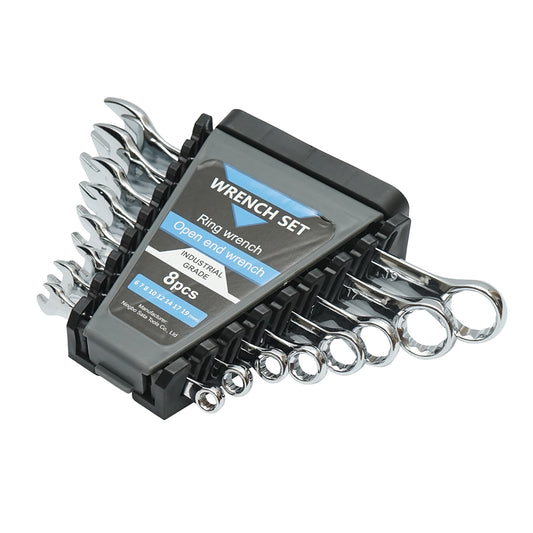 6-19mm-es fix és gyűrűs villáskulcs-készlet 8 darab